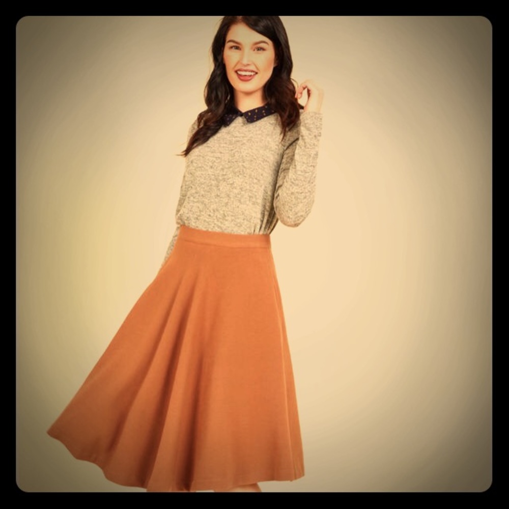 ModCloth Pink Martini Field Notable Skirt M NWOT